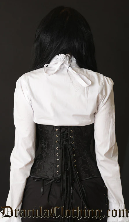 Black Brocade Corset - Image 3