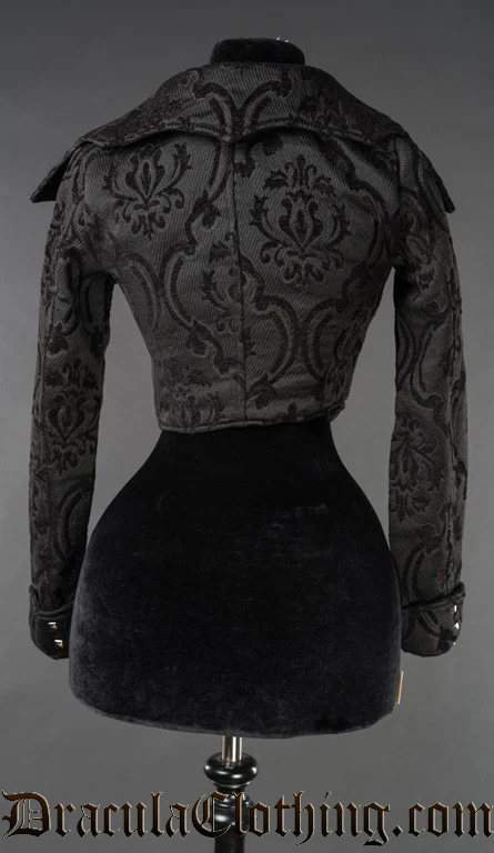 Black Brocade Evil Queen Jacket - Image 6