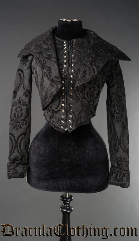Black Brocade Evil Queen Jacket - Image 7