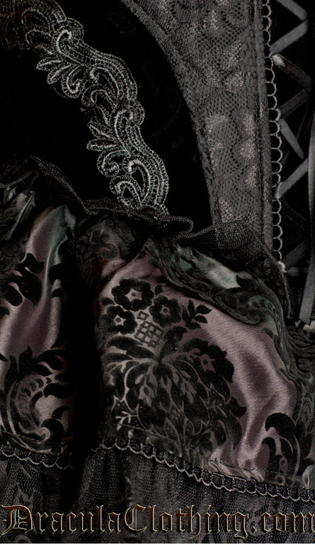 Black Brocade Skirt - Image 4