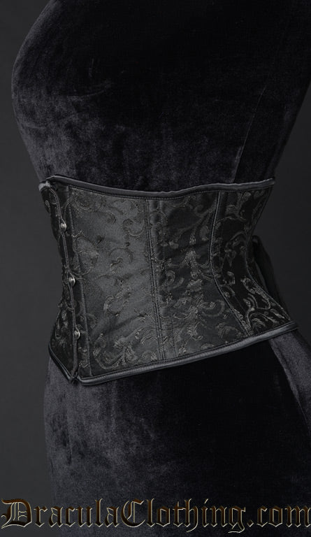 Black Brocade Waist Cincher - Image 3