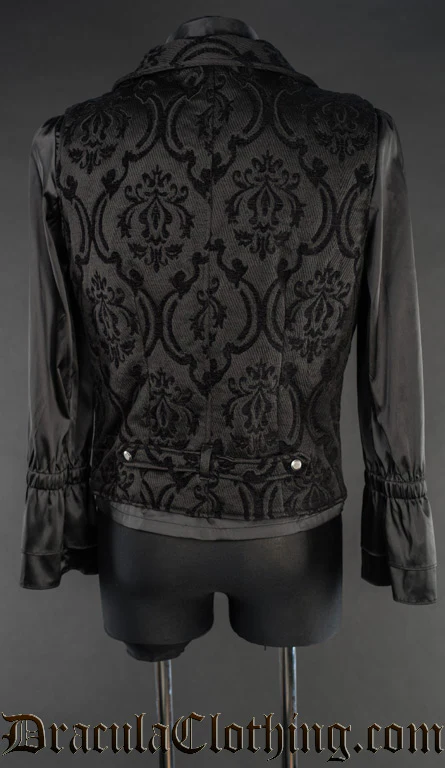 Black Brocade Waistcoat - Image 5