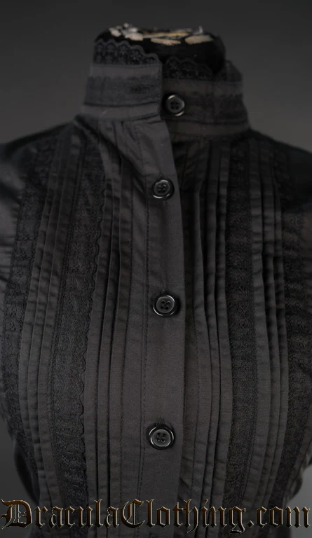 Black Edwardian Blouse - Image 3
