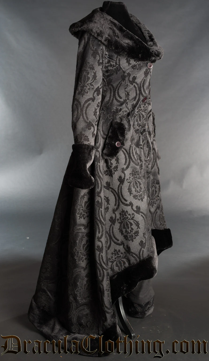 Black Pocket Winter Coat - Image 4