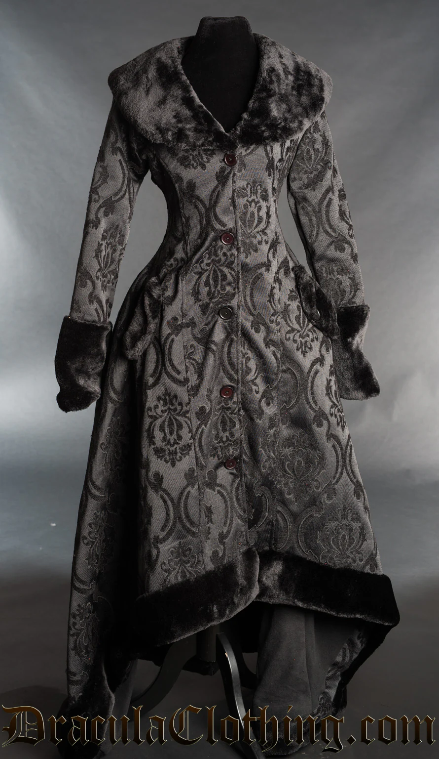 Black Pocket Winter Coat - Image 6