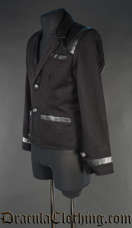 Black Steampunk Edison Jacket - Image 3