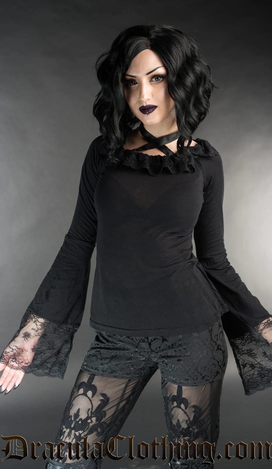 Black Steampunk Top - Image 3