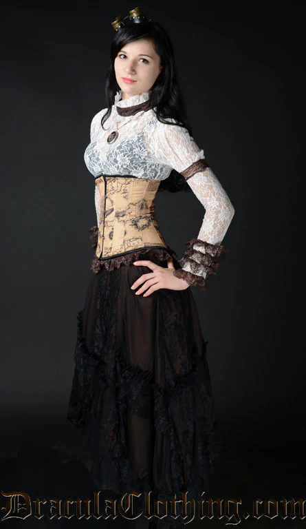 Brown Ruffle Skirt - Image 3