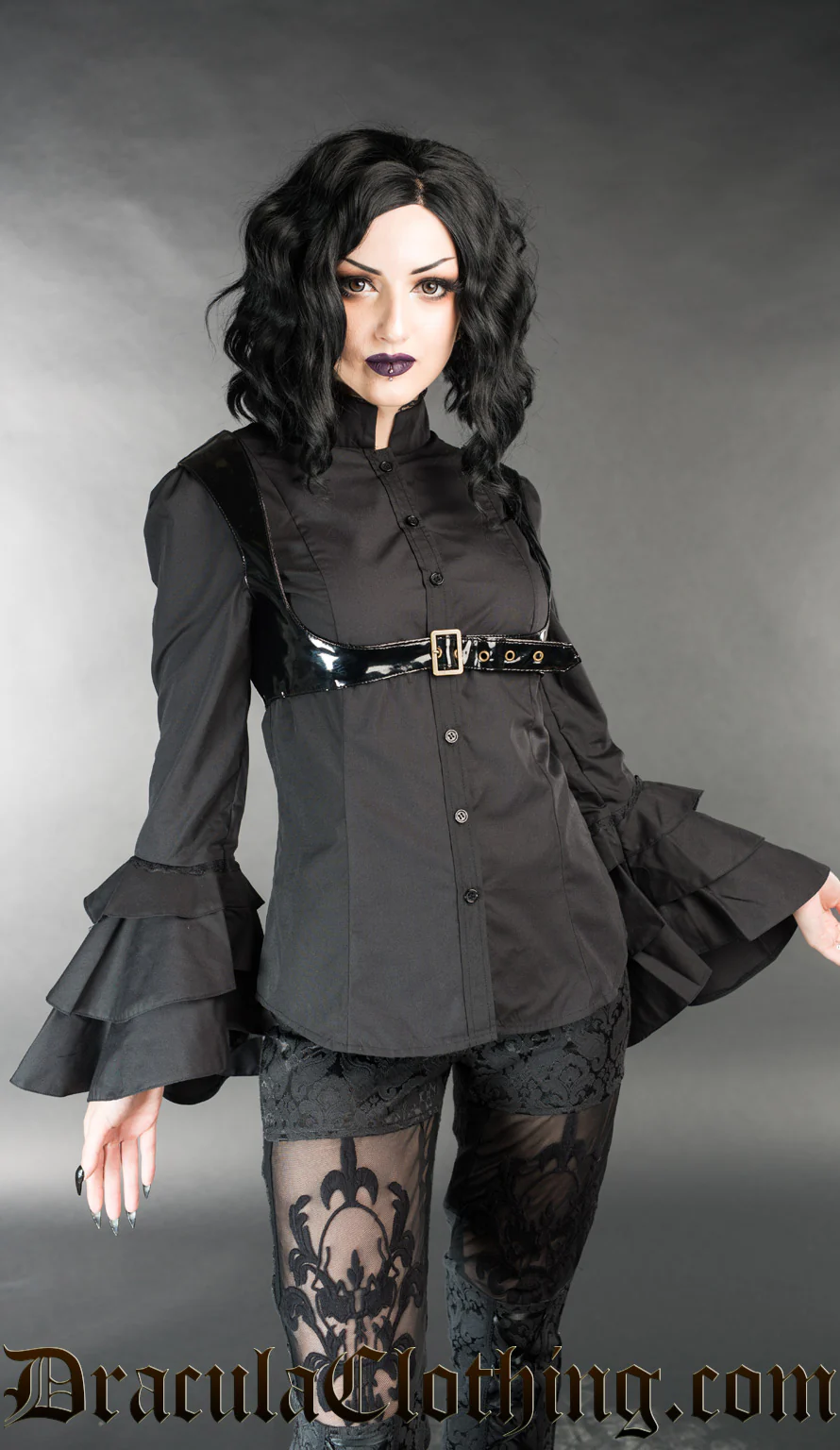 Black Buckle Blouse - Image 3