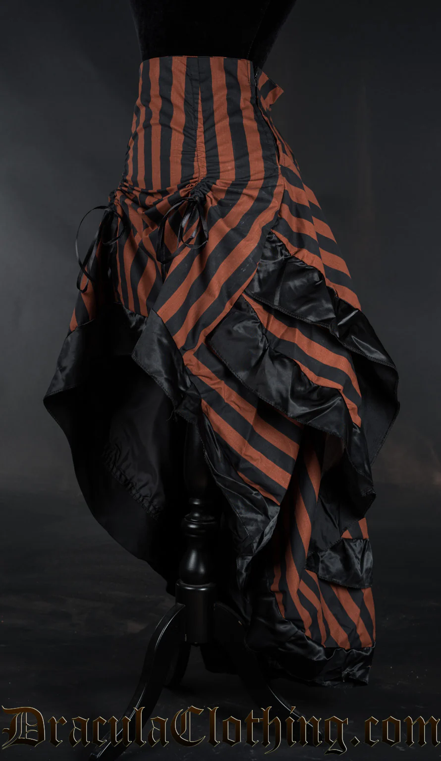 Steampunk Striped Layer Bustle Skirt - Image 4